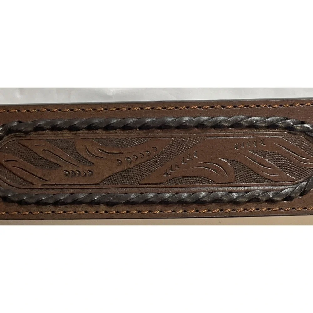 High Noon Genuine Bonded Leather Belt With Buckle Mens 2XL 45-48
